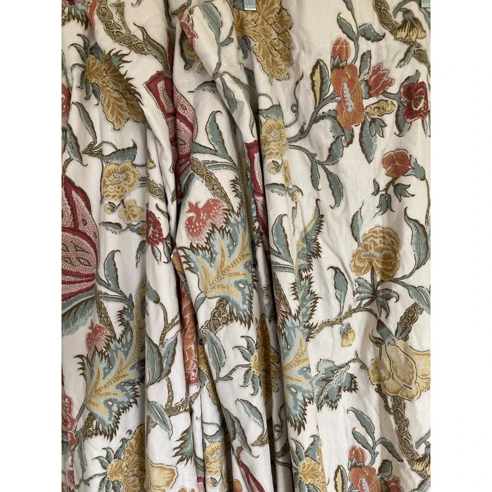Pottery Barn Cynthia Palampore‎ Print Linen Cotton Lined Curtain Panels 5-50x96